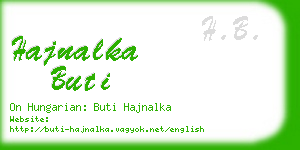 hajnalka buti business card